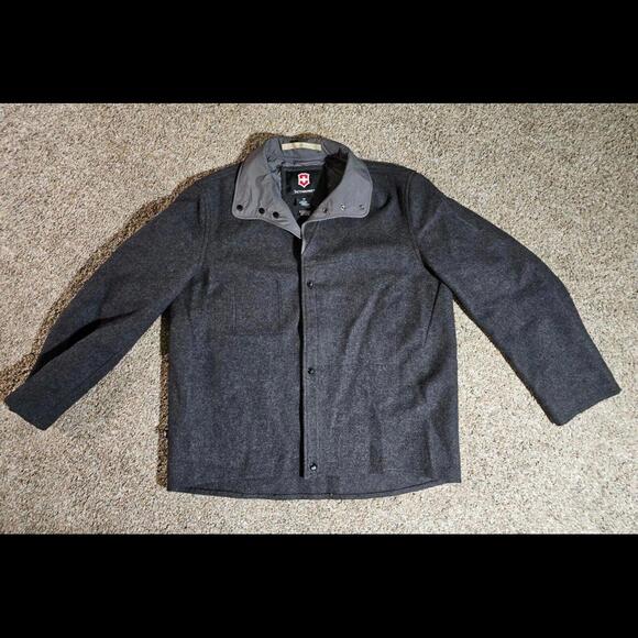 Victorinox wool jacket shirt open arm pits Medium